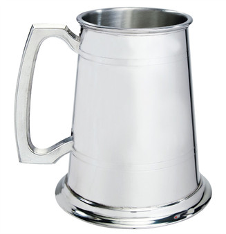 Pewter Tankard Handmade Half Pint Double Lined Engravable Fine English Pewter Great Gift