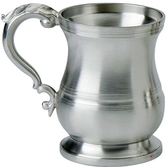 Pewterware 1 pint Tankard Tudor Shape Satin Finish Ornate Beer Mug Engravable Great Gift
