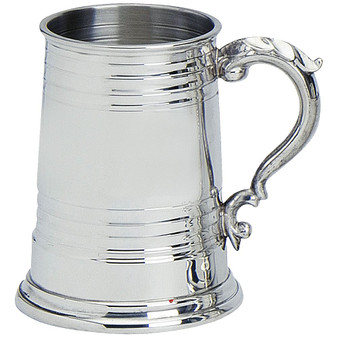 Pewter Tankard Traditional Flared Base Worcester Polished Finish 1pt Great Gift