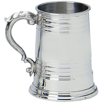 Pewter Tankard Traditional Flared Base Worcester Polished Finish 1pt Great Gift