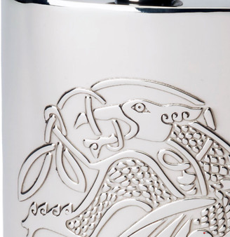 6oz Pewter Hip Flask With Embossed Kells Dragon Design Ideal Gift