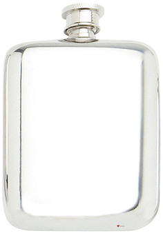 Small Liquor Flask 4oz Plain Pewter Flask Engravable Screw Top Ideal Gift