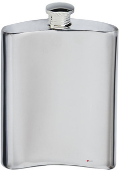 Pewter Hip Flask 6oz Traditional Irish Shamrock Shield Screw Top Engravable Great Gift