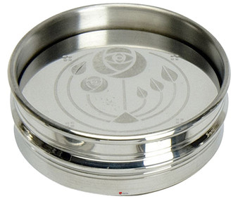 Set of Four Drinks Coasters Pewter Rennie Mackintosh Glasgow Bouquet Pewter Holder