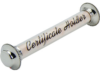 Pewter Ends Certificate Holder Birth, Marriage, Graduation Acrylic Tube Great Gift