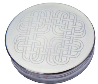 Trinket Box Pewter Large Celtic Heart Design on Lid 90mm