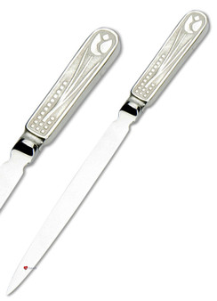 Pewter Letter Opener 18cm Handle Charles Rennie Mackintosh Glasgow Tulip Design