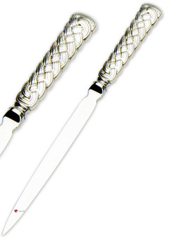 Pewter Letter Opener 18cm Handle Celtic Twist Plait Design