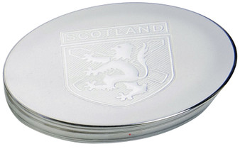 Trinket Box Pewter Large Scotland Lion Rampant St Andrew Cross Embossed Lid 90mm
