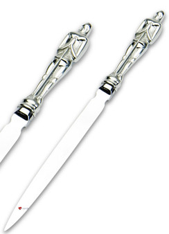 Pewter Letter Opener 18cm Handle Medieval Knight Design Ideal Wedding Gift