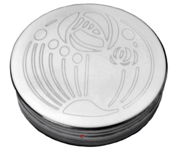 Trinket Box Pewter Large Charles Rennie Mackintosh Glasgow Rose Lid 90mm