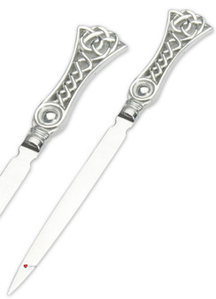 Pewter Letter Opener 18cm Handle Celtic Weave Design Ideal Wedding Gift
