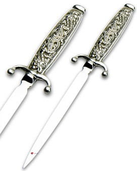 Pewter Letter Opener 18cm Handle Intricate Celtic Serpent