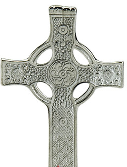 Crucifix Cross Scottish Celtic Iona Fine Pewter Free-standing 177mm Ideal Gift