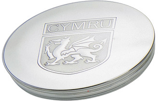 Trinket Box Pewter Large CYMRU Welsh Dragon Shield on Lid 90mm