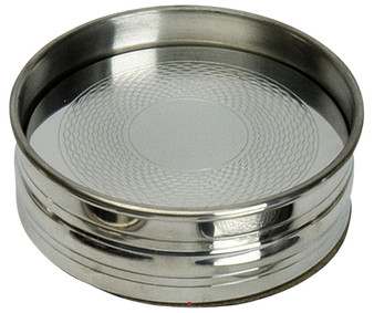 Set of Four Drinks Coasters in Pewter Engine Turned Milled Design Pewter Holder