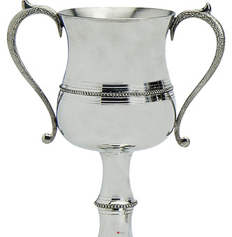 Pewter Sporting Trophy 8inch Polished Beaded Style Football, Rugby, Rowing, Golf Great Gift