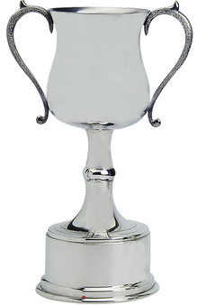 Pewter Sporting Trophy 6inch Polished Georgian Style Football, Rugby, Rowing Great Gift