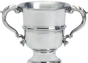 Pewter Sporting Trophy 10inch Polished Makenzie Style Football, Rugby, Rowing Great Gift