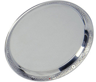 Pewter Plate Salver Presentation Plate with Celtic Band 10cm Engravable Great Gift