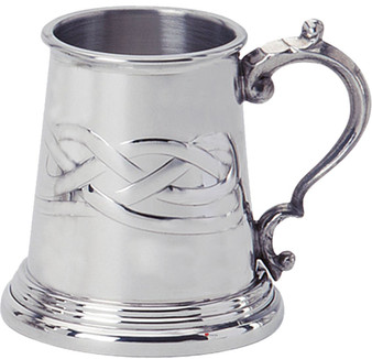 Child's Christening 1/4 Pint Tankard with Embossed Celtic Knot Engraveable