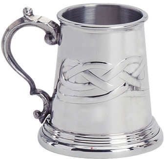 Child's Christening 1/4 Pint Tankard with Embossed Celtic Knot Engraveable