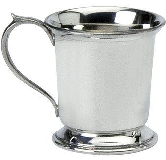 Christening Pewter Tankard for Children Jacobean Shape Footed Great Gift