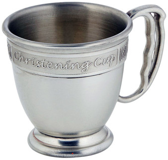 Ideal Christening Pewter Tankard Cup With Christening Cup Band Keepsake Celtic