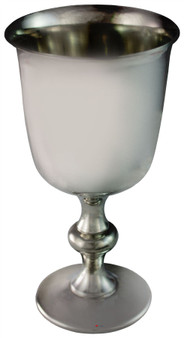 Pewter Chalice Wine Goblet Plain Design Flared Lip Shaped Stem 5" Ideal Gift