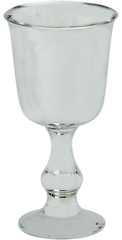 Pewter Chalice Wine Goblet Plain Design Flared Lip Shaped Stem 5" Ideal Gift
