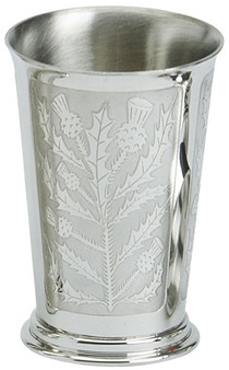 Thistle Pewter Beaker Scottish Thistle Wrap Drinks and Water Great Gift