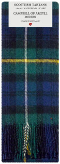 Campbell of Argyle Modern Tartan Plaid 100% Lambswool Clan Scarf Made in Scotland