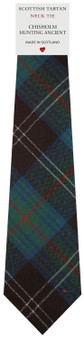 Mens All Wool Tie Woven Scotland - Chisholm Hunting Ancient Tartan