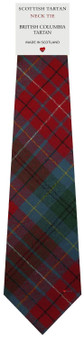 Mens All Wool Tie Woven Scotland - British Columbia Canadian Tartan