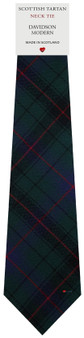 Mens All Wool Tie Woven Scotland - Davidson Modern Tartan