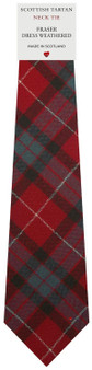 Mens All Wool Tie Woven Scotland - Fraser Dress Weathered Tartan