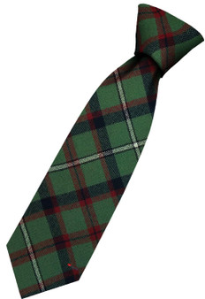 Mens All Wool Tie Woven Scotland - Shaw Green Modern Tartan