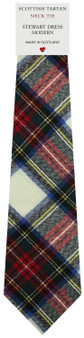 Mens All Wool Tie Woven Scotland - Stewart Dress Modern Tartan
