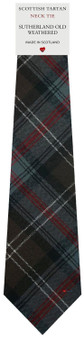 Mens All Wool Tie Woven Scotland - Sutherland Old Weathered Tartan