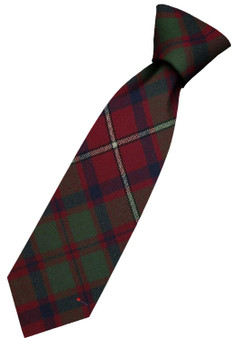 Mens All Wool Tie Woven Scotland - Shaw Red Modern Tartan