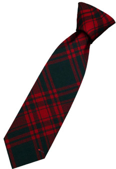 Mens All Wool Tie Woven Scotland - Menzies Green Modern Tartan