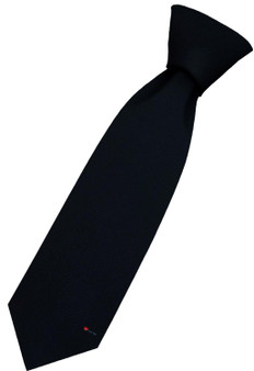 Mens All Wool Tie Woven Scotland - Plain Black Formal