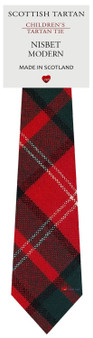 Boys Pure Wool Tie Woven Scotland - Nisbet Modern Tartan
