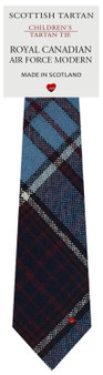Boys Pure Wool Tie Woven Scotland - Royal Canadian Air Force Modern Tartan