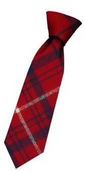 Boys Pure Wool Tie Woven Scotland - Rose Modern Tartan