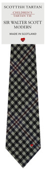 Boys Pure Wool Tie Woven Scotland - Sir Walter Scott Modern Tartan