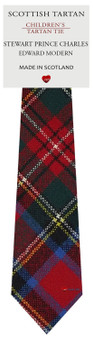 Boys Pure Wool Tie Woven Scotland - Charles Edward Stewart Modern Tartan