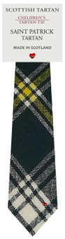 Boys Pure Wool Tie Woven Scotland - Saint Patrick Irish Tartan