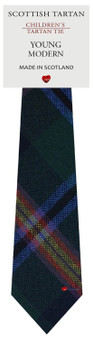 Boys Pure Wool Tie Woven Scotland - Young Modern Tartan
