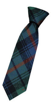 Boys Pure Wool Tie Woven Scotland - Urquhart Broad Red Ancient Tartan